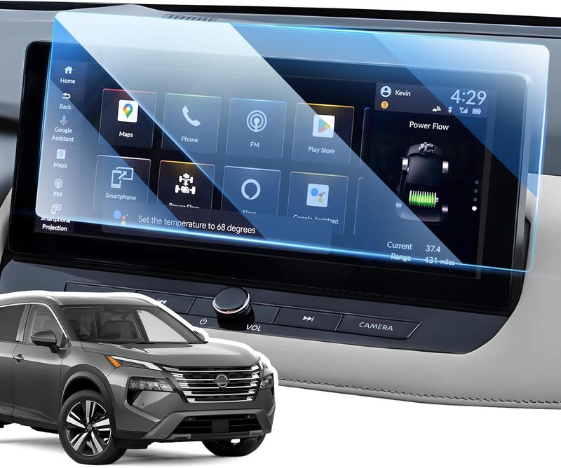 LANGBEAN Altima Screen Protector for 2025-2023 Nissan Altima SL & Rogue SL/Platinum 12.3 Inch Touchscreen, HD Clear, High Sensitivity, 9H Tempered Glass Car Navigation Screen Protector - Image 1